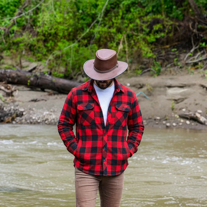 Midnight Rider | Mens Leather Outback Hat