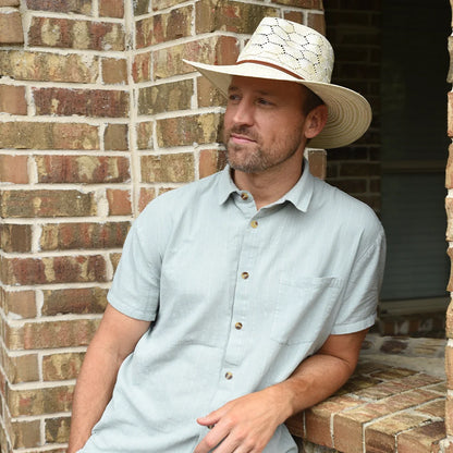 Mira | Mens Glazed Two Tone Toyo Straw Outback Hat