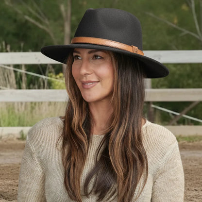 Moab | Womens Crushable Wool Felt Safari Hat with Leather Band