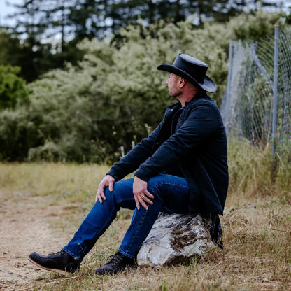 Pale Rider | Mens Leather Top Hat