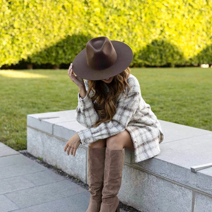 Rancher | Womens Wide Brim Felt Fedora Hat