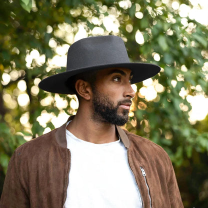 Rancher | Mens Wide Brim Felt Fedora Hat