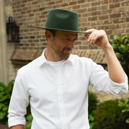 Rancher | Mens Wide Brim Felt Fedora Hat