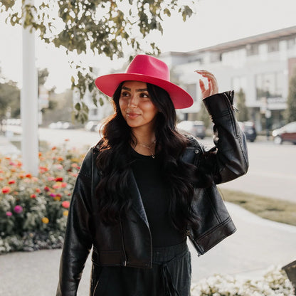 Rancher | Womens Wide Brim Felt Fedora Hat