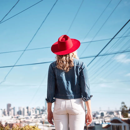 Rancher | Womens Wide Brim Felt Fedora Hat