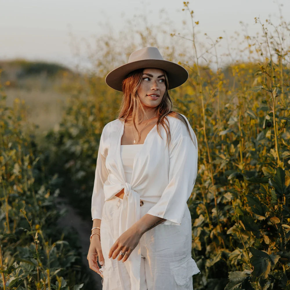 Rancher | Womens Wide Brim Felt Fedora Hat