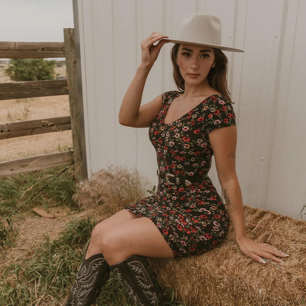Rancher | Womens Wide Brim Felt Fedora Hat