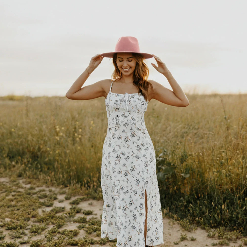 Rancher | Womens Wide Brim Felt Fedora Hat