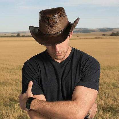 Sierra | Mens American Leather Cowboy Hat