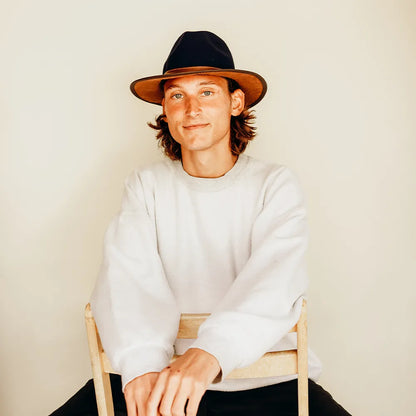 Summit | Mens Felt Leather Fedora Hat