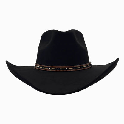 Ace High | Mens Suede Teardrop Crown Rancher Cowboy Hat