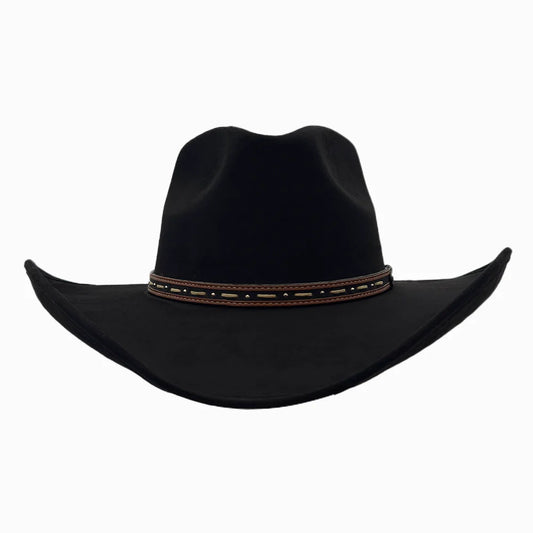 Ace High | Mens Suede Teardrop Crown Rancher Cowboy Hat
