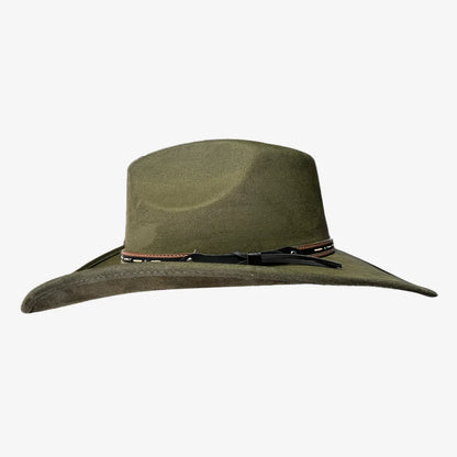 Ace High | Mens Suede Teardrop Crown Rancher Cowboy Hat