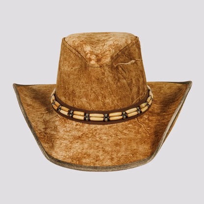Ambush | Womens Jurassic Leather Outback Hat with Bead Trim