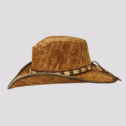 Ambush | Womens Jurassic Leather Outback Hat with Bead Trim