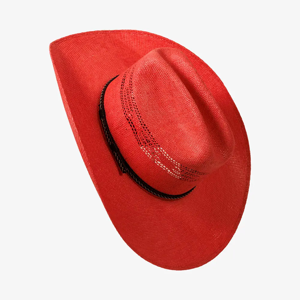 American Maverick | Mens Vented Crown Bangora Straw Cowboy Hat