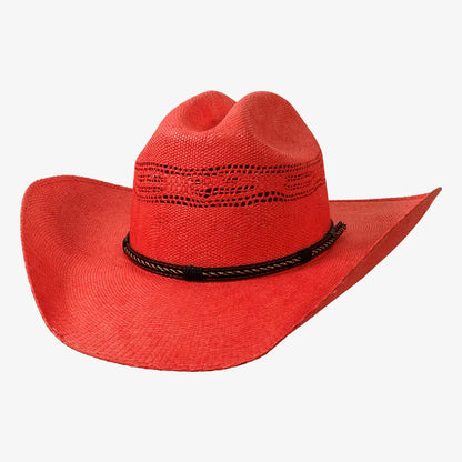 American Maverick | Mens Vented Crown Bangora Straw Cowboy Hat