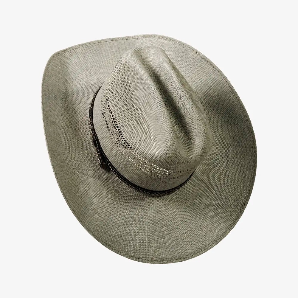 American Maverick | Mens Vented Crown Bangora Straw Cowboy Hat