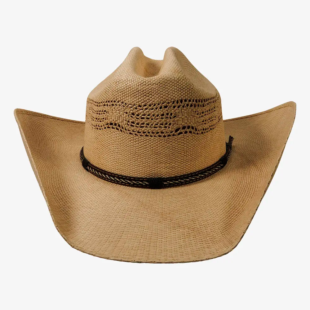 American Maverick | Mens Vented Crown Bangora Straw Cowboy Hat