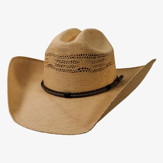 American Maverick | Mens Vented Crown Bangora Straw Cowboy Hat