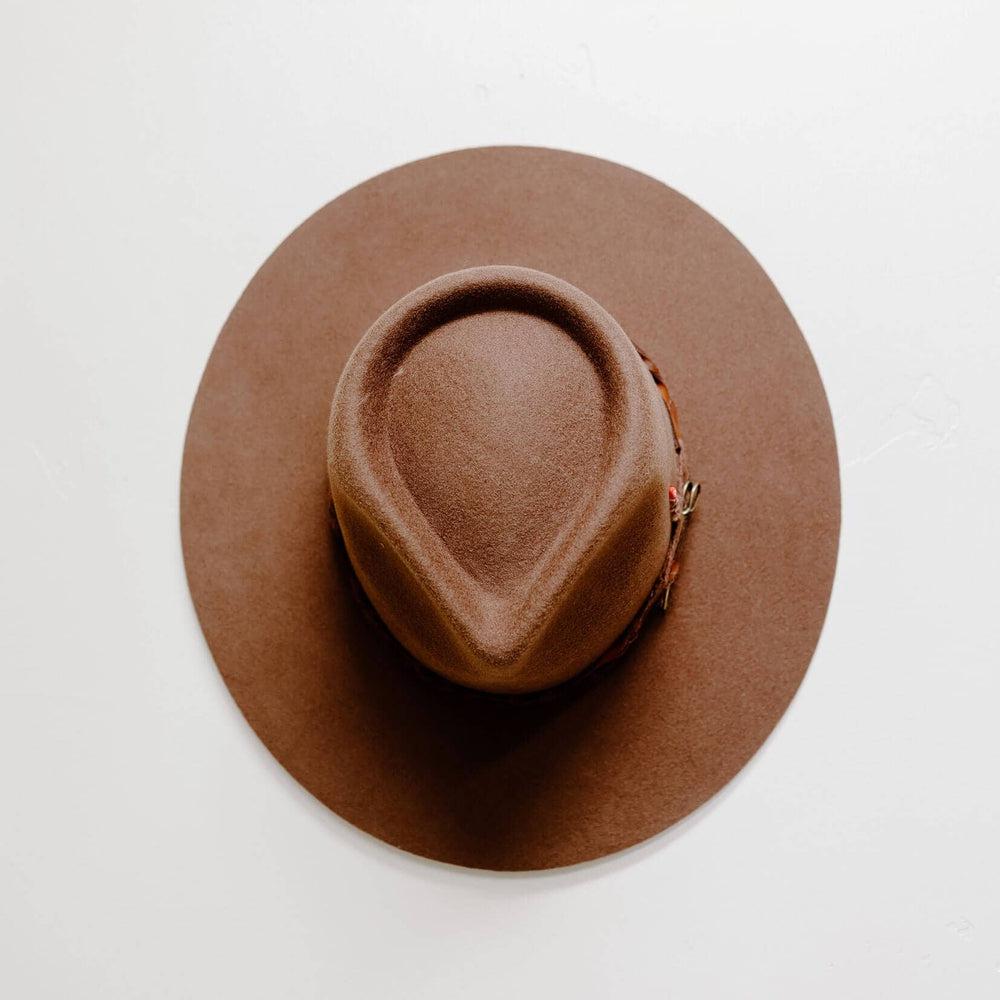 Aspen Brown Wide Brim Felt Fedora by American Hat Makers