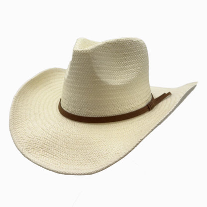 Avery | Mens Pinch Front Western Curled Straw Cowboy Hat