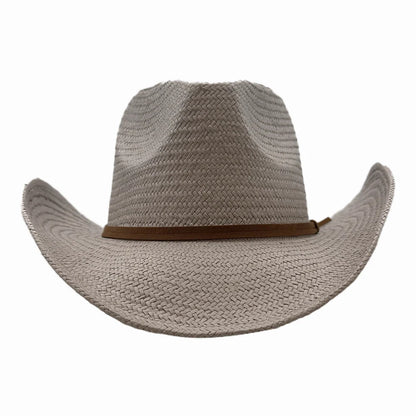 Avery | Womens Pinch Front Western Curled Straw Cowgirl Hat
