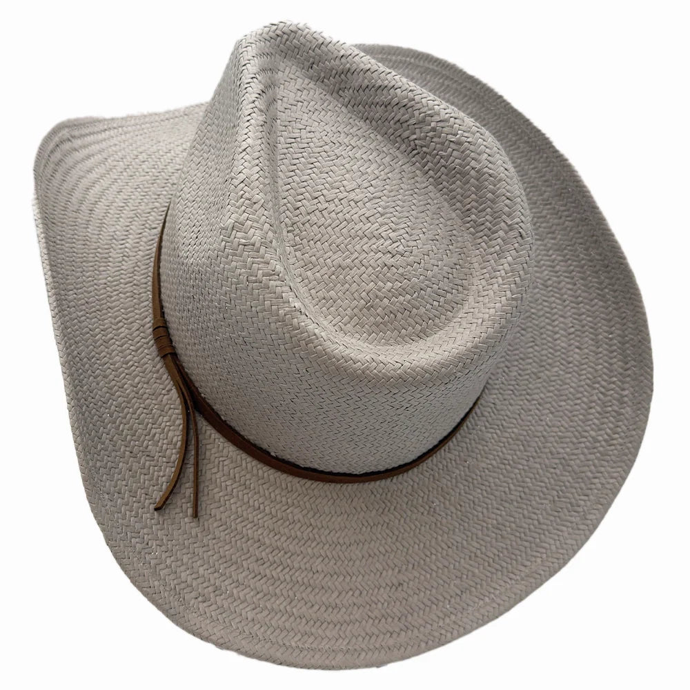 Avery | Womens Pinch Front Western Curled Straw Cowgirl Hat