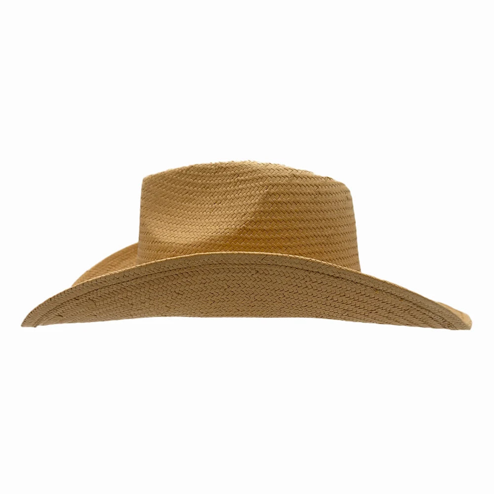 Avery | Womens Pinch Front Western Curled Straw Cowgirl Hat
