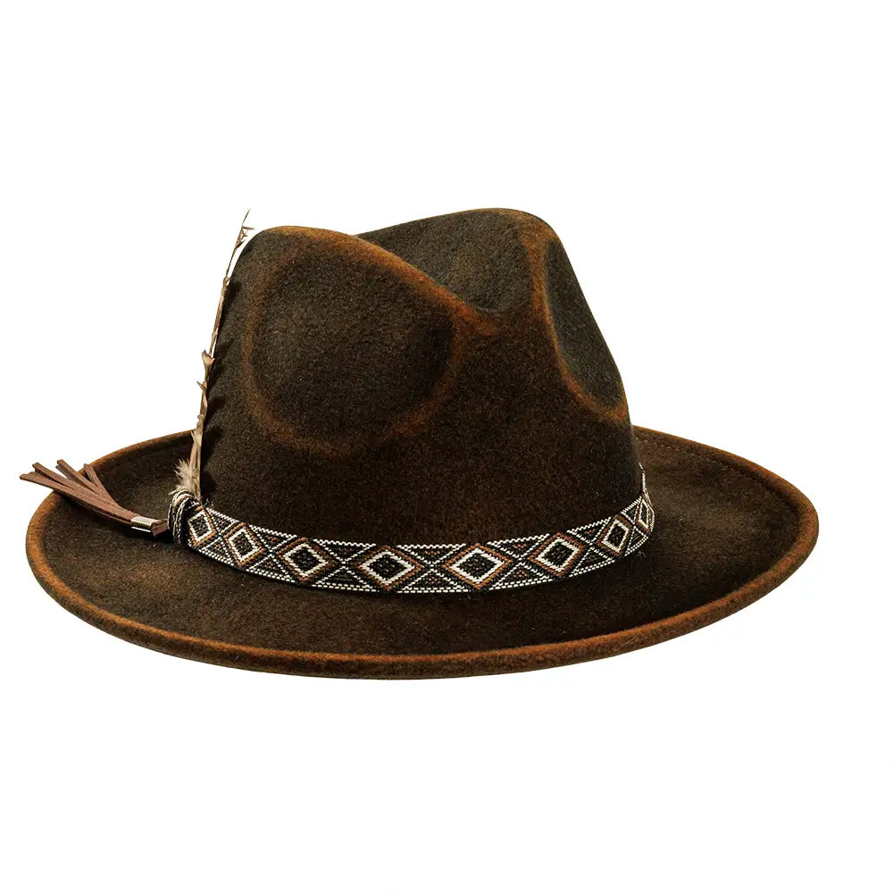 Backroad Mens Felt Fedora Angled View