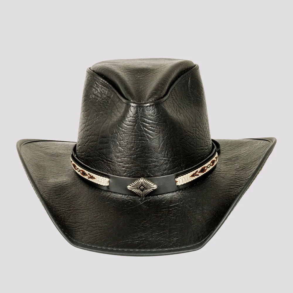 Badlands | Womens Black Buffalo Leather Cowgirl Hat