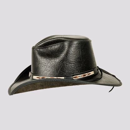 Badlands | Womens Black Buffalo Leather Cowgirl Hat