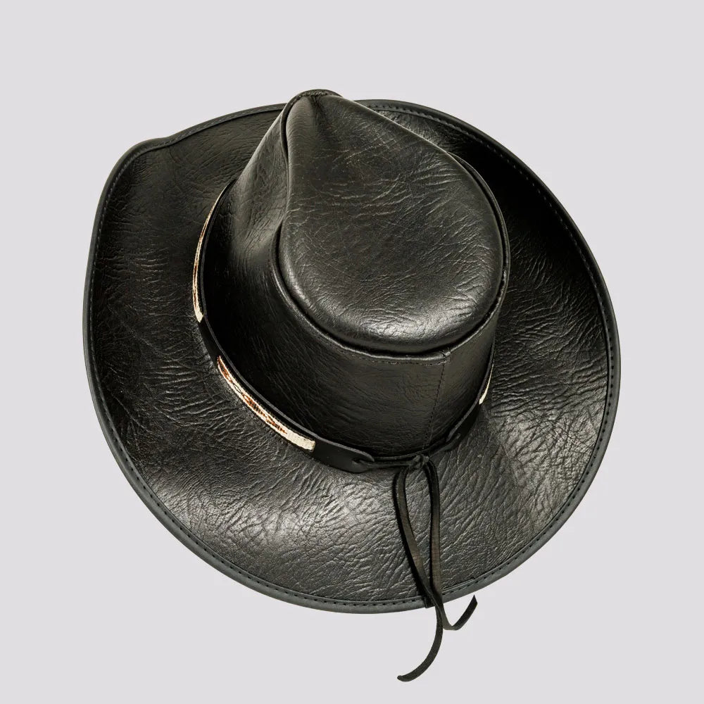 Badlands | Womens Black Buffalo Leather Cowgirl Hat