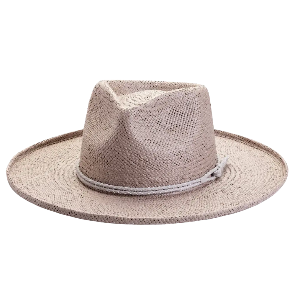 Bailey Grey Sun Straw Hat Front View