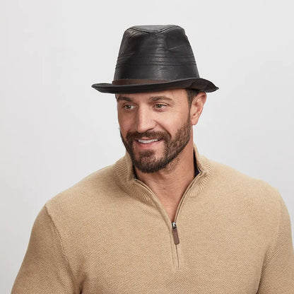 Balboa | Mens Leather Fedora Hat