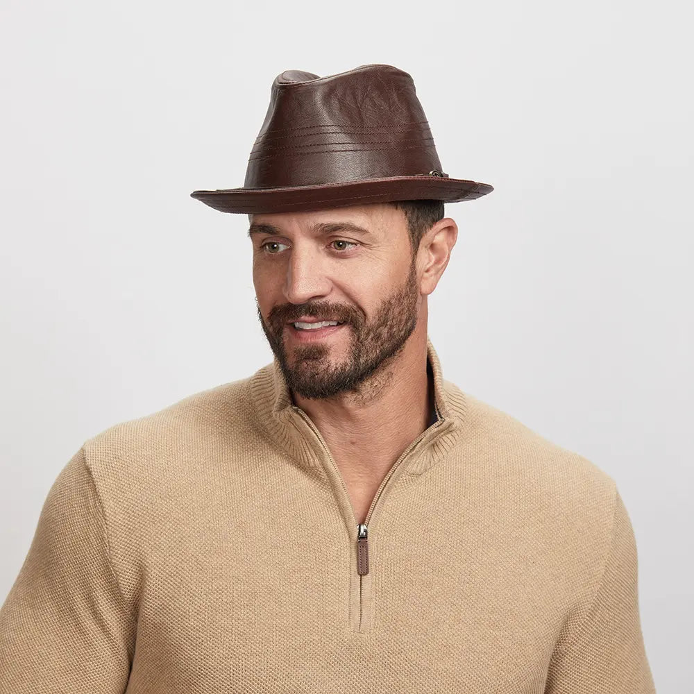 Balboa | Mens Leather Fedora Hat