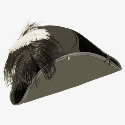 Barbossa | Womens Leather Tricron Hat with Feather Plume