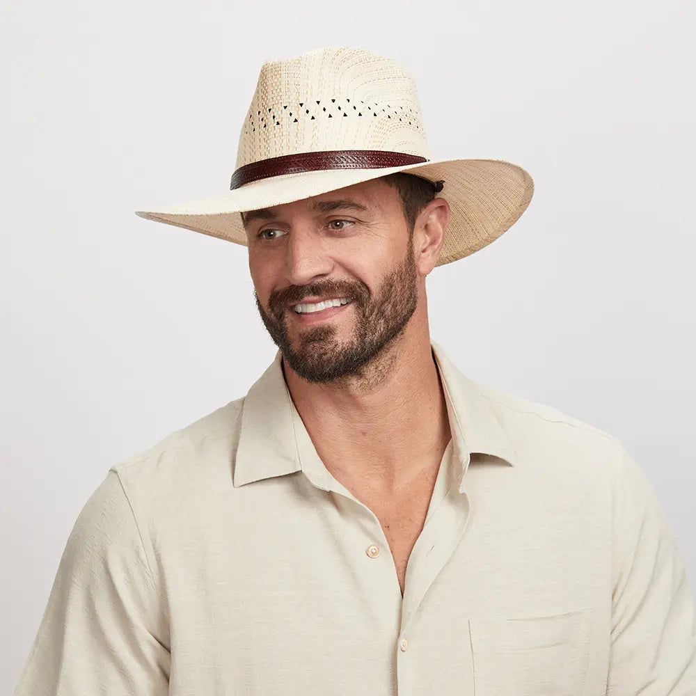 Barcelona | Mens Wide Brim Straw Sun Hat