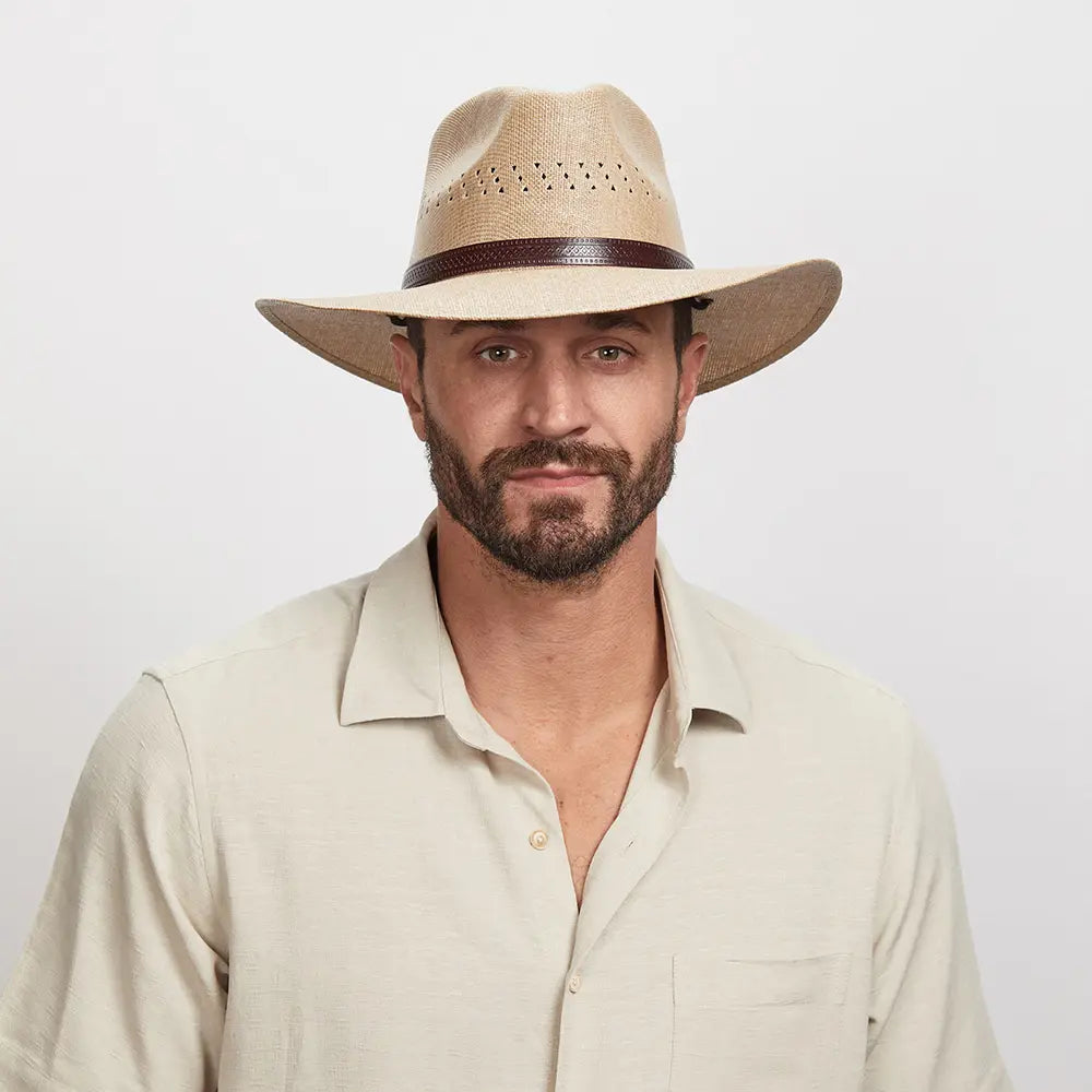 Barcelona | Mens Wide Brim Straw Sun Hat