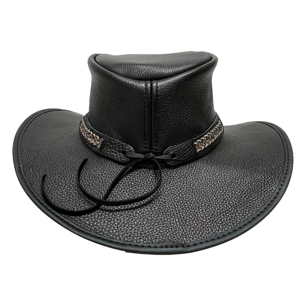 Bison Buffalo Black Leather Hat by American Hat Makers