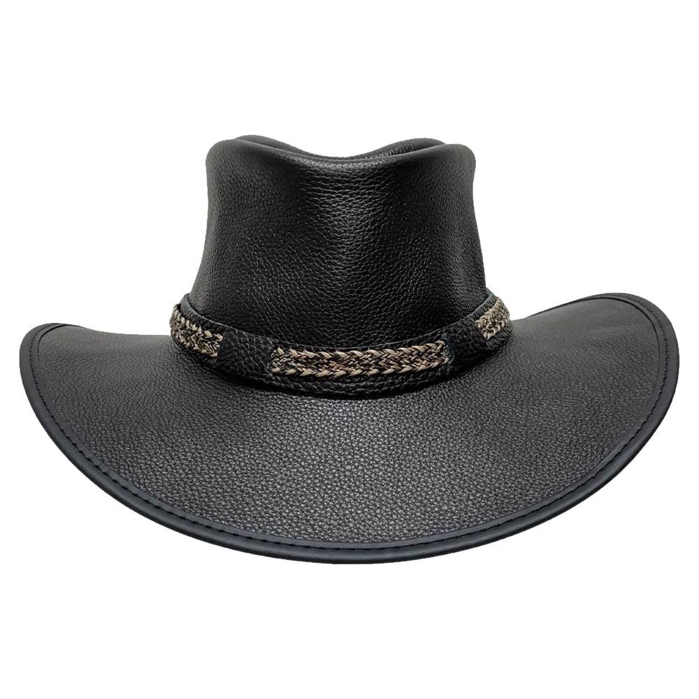 Bison Buffalo Black Leather Hat by American Hat Makers