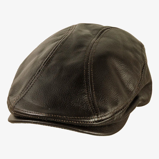 Bookie | Womens Leather Flat Cap