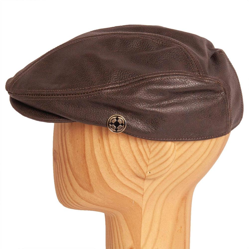 Bookie | Womens Leather Flat Cap