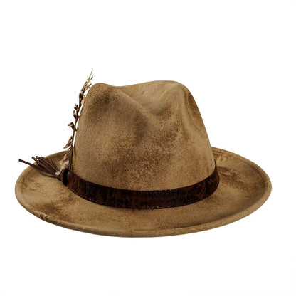 Bootlegger Felt Fedora  Front Angle View