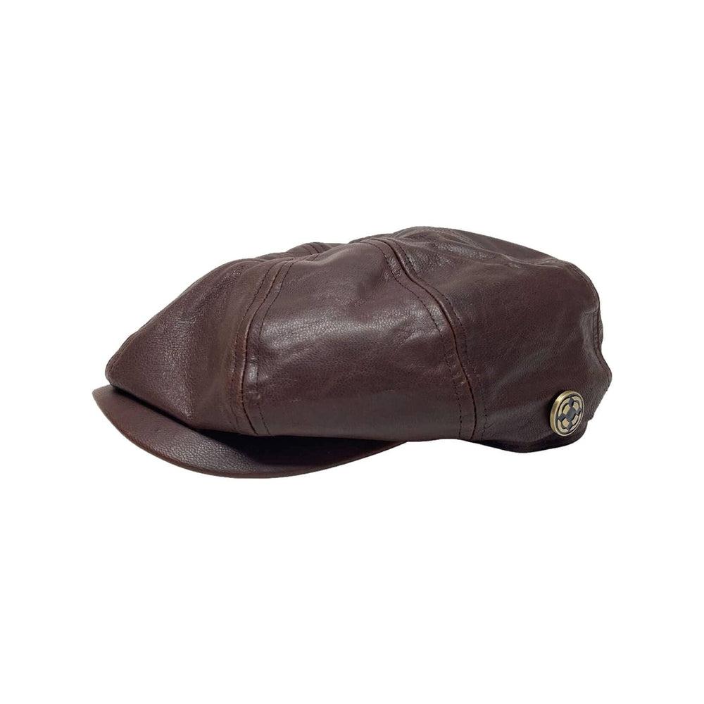 Bourbon St Leather Brown Cap by American Hat Makers