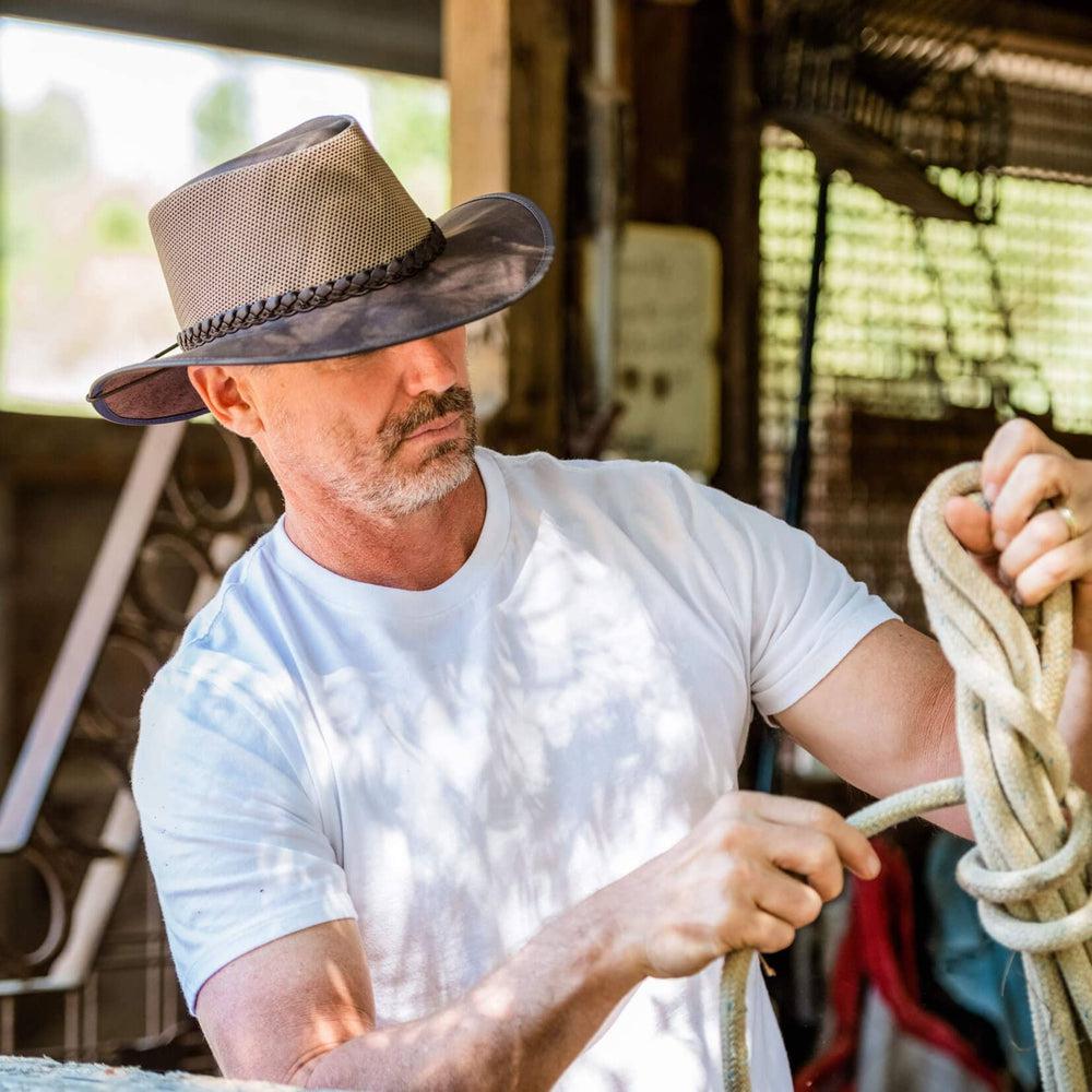 Breeze Bomber Brown Mesh Sun Hat by American Hat Makers Video