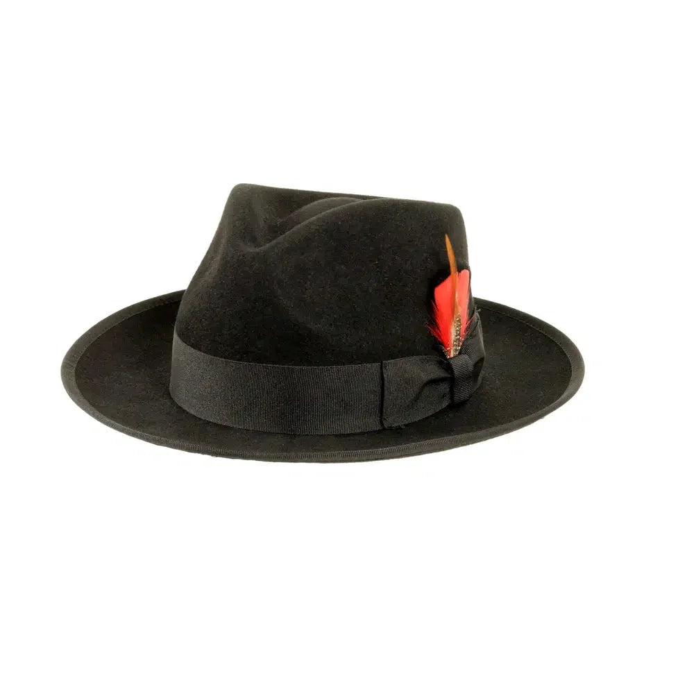 broadway black fedora angled right view