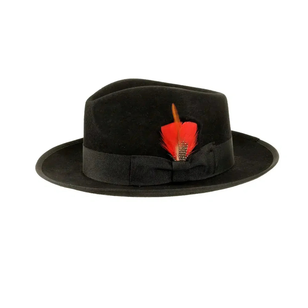 broadway black fedora side view