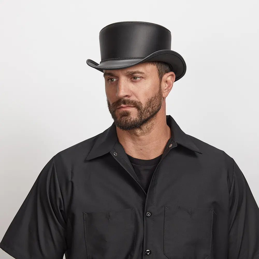 Bromley | Mens Leather Top Hat