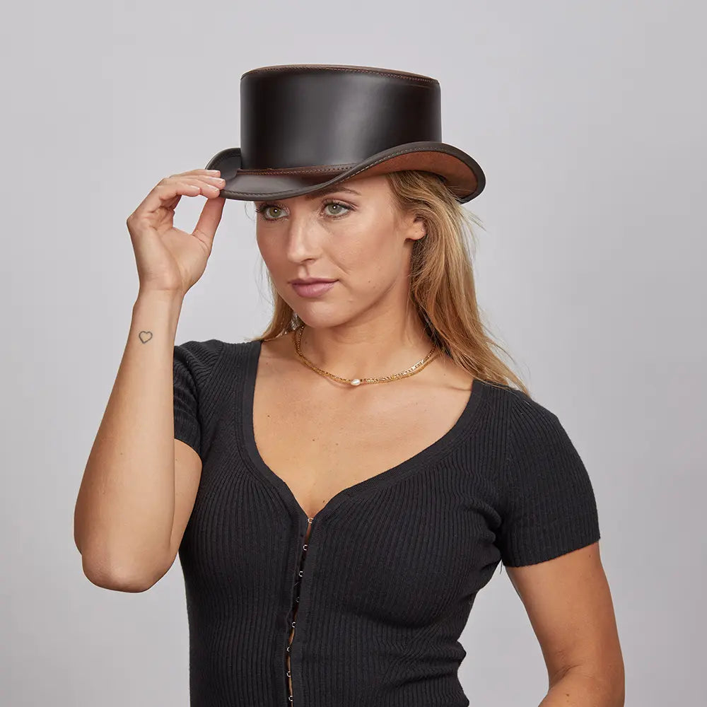 Bromley | Womens Leather Top Hat